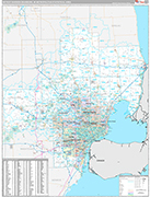 Detroit-Warren-Dearborn Metro Area Map Book Premium Style